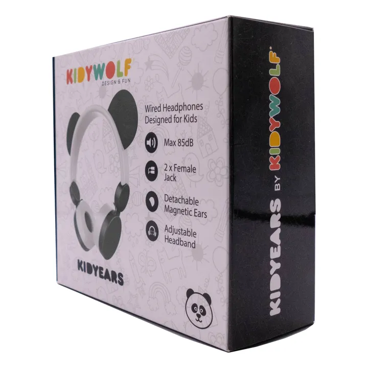 Casque audio filaire enfant Panda | Blanc- Image produit n°6