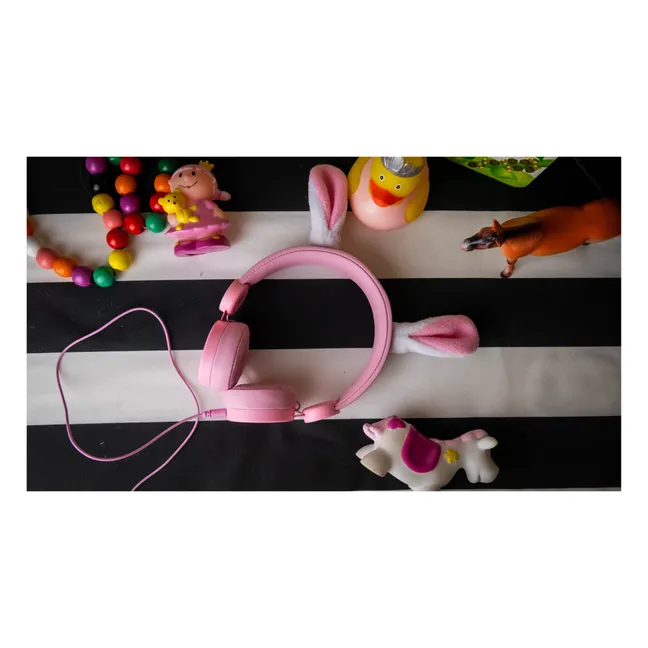 Auriculares con cable infantiles Conejo | Rosa