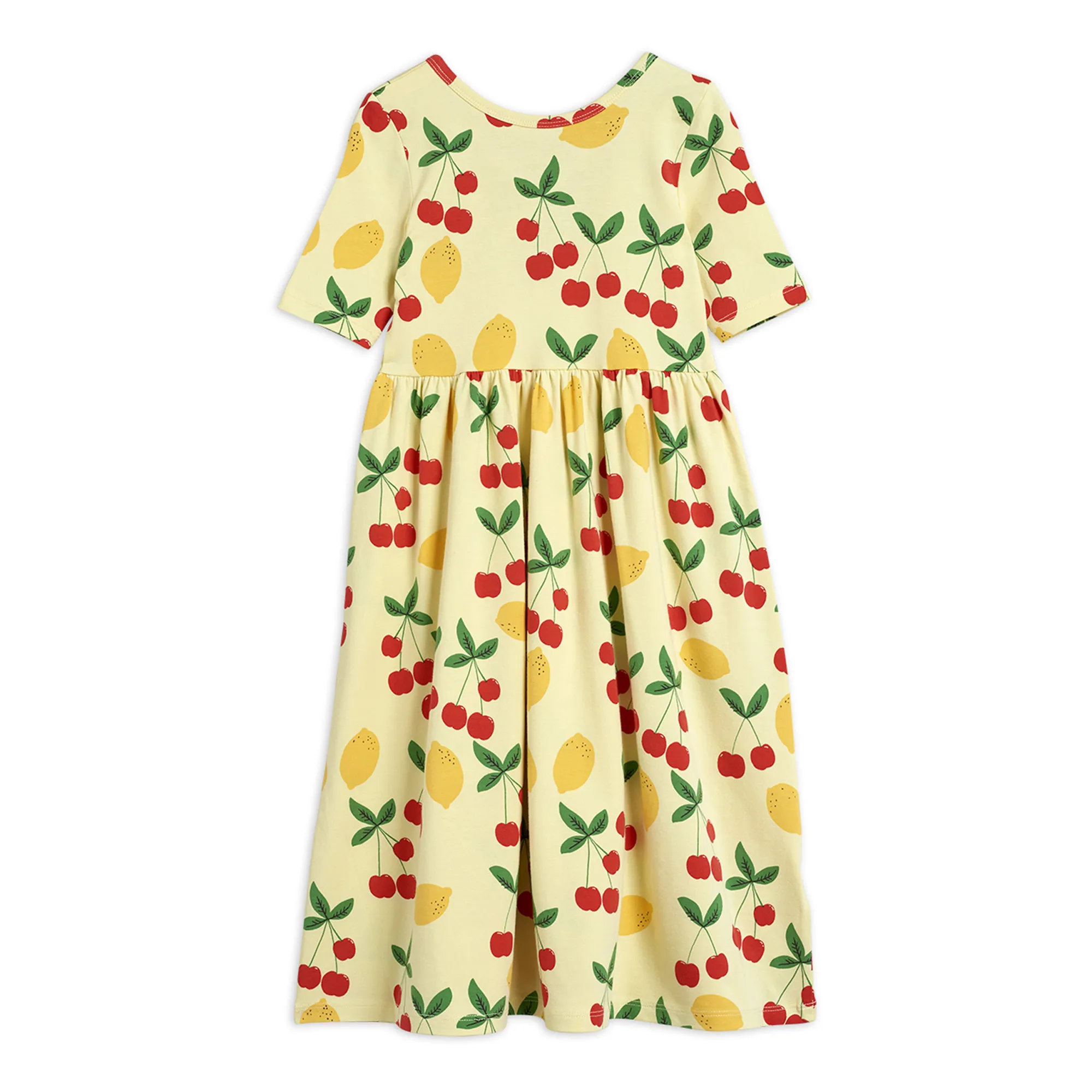 mini rodini cherry dress Kids mini rodini cherry lemonade allover short sleeve long dress
