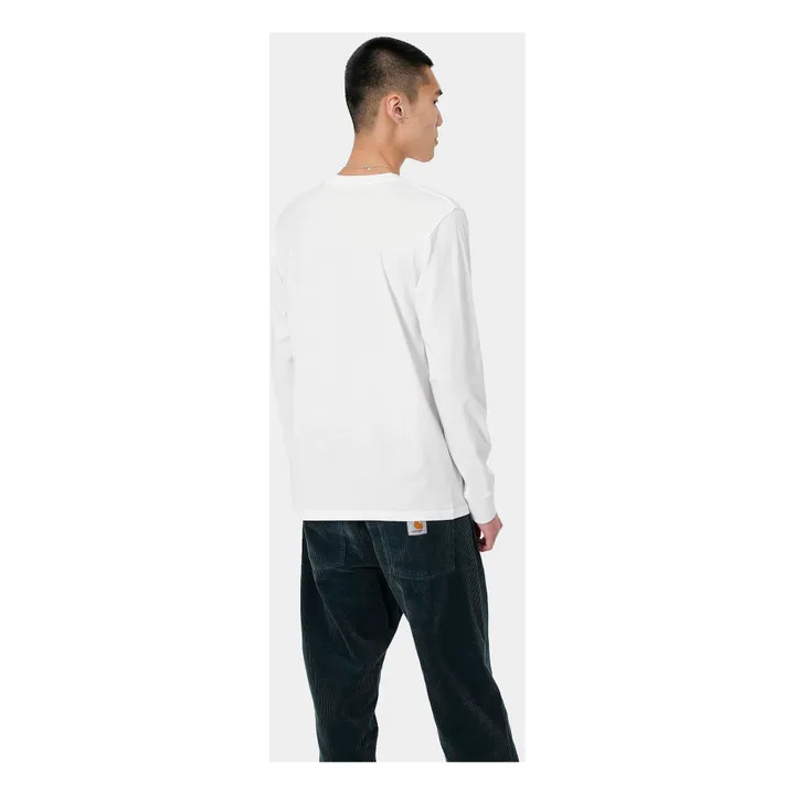 T-shirt Pocket Manches Longues | Blanc- Image produit n°2
