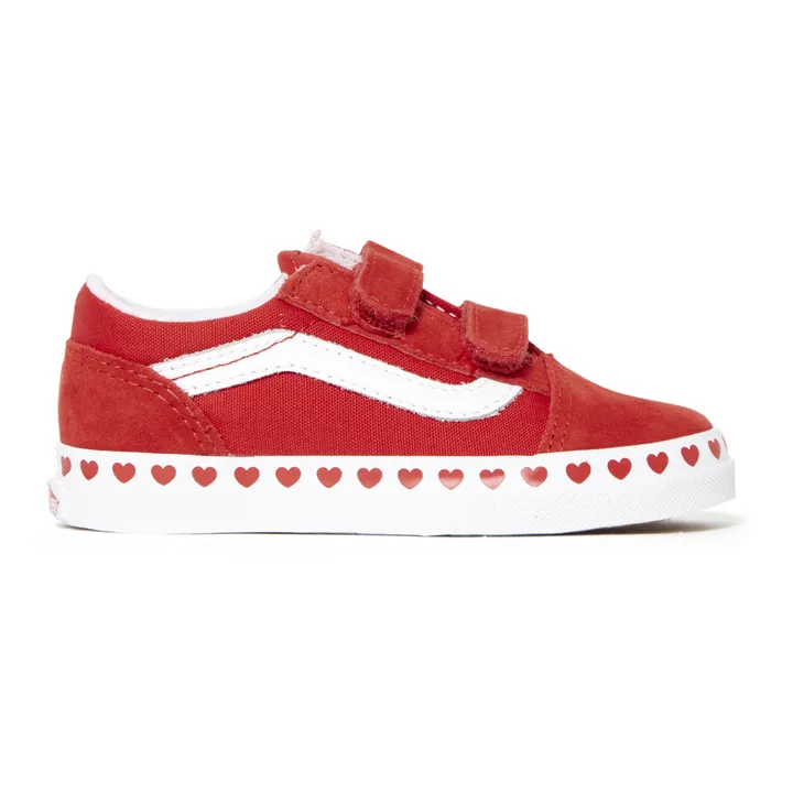 Vans Baskets Old Skool Scratchs Cœur Rouge Smallable