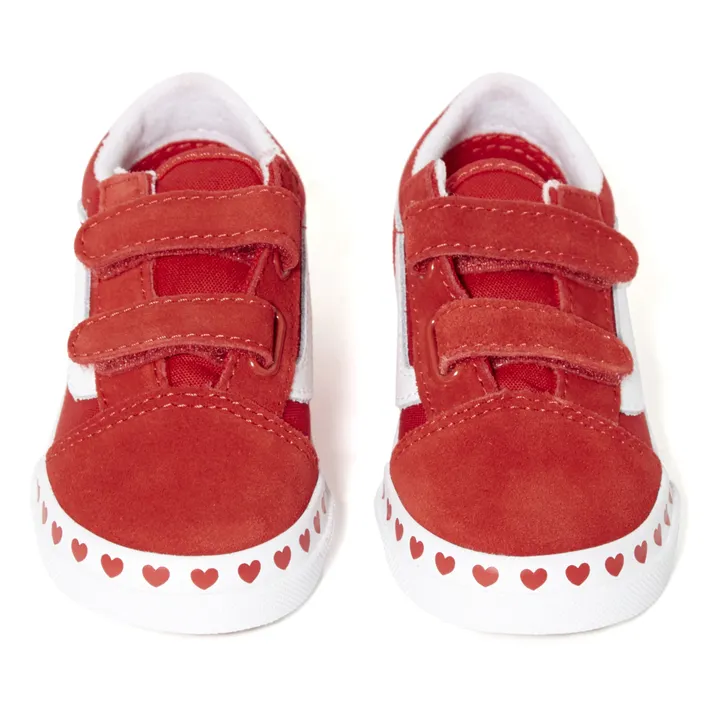 Vans Baskets Old Skool Scratchs Cœur Rouge Smallable