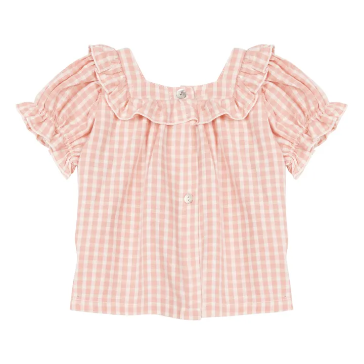 Organic Cotton Blouse  | Coral- Product image n°1