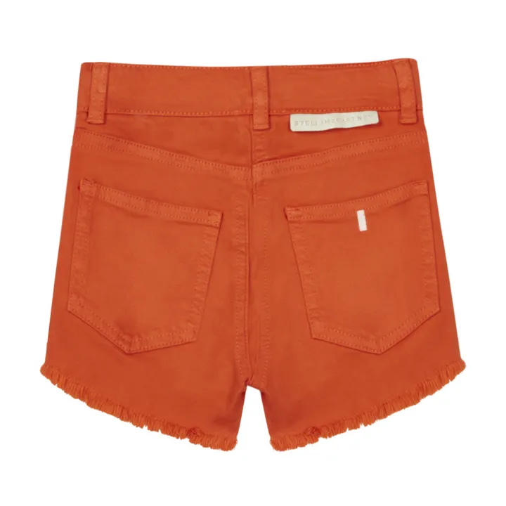 Organic Cotton Denim Shorts  | Red- Product image n°1