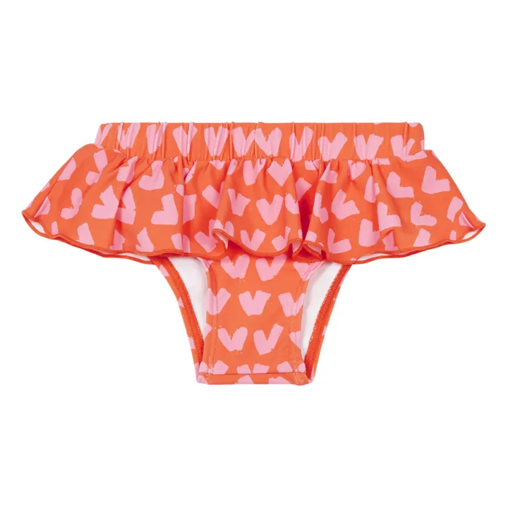 Braguitas de bikini Nylon Reciclado Corazones | Rosa- Imagen del producto n°0