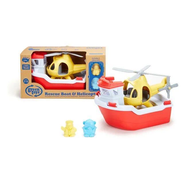 Rescue Boat and Helicopter Bath Toys