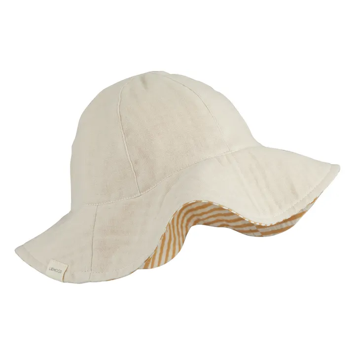 Cady Reversible Organic Cotton Hat  | Cream- Product image n°0