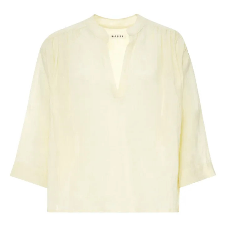 Piana Linen Blouse  | Straw Yellow- Product image n°0