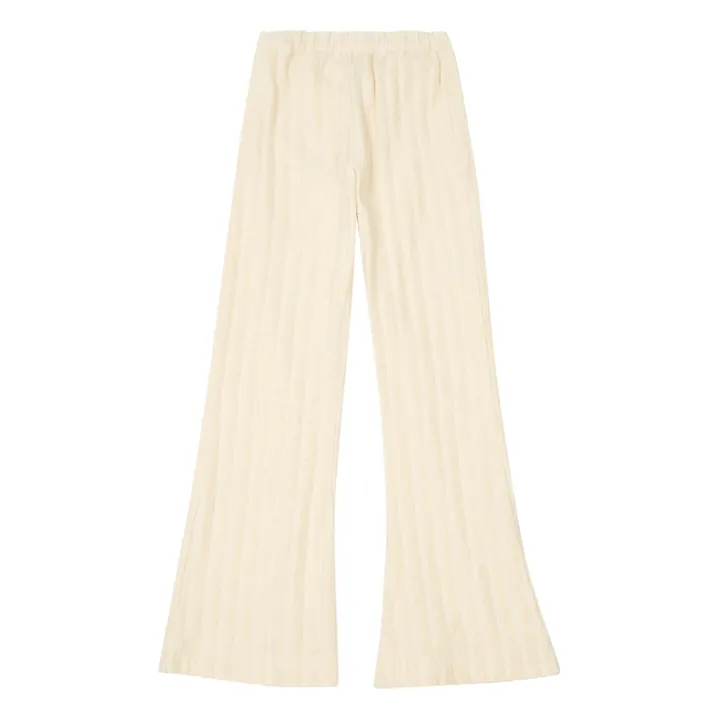 Pantalón Terciopelo algodón orgánico Flare | Crudo- Imagen del producto n°0