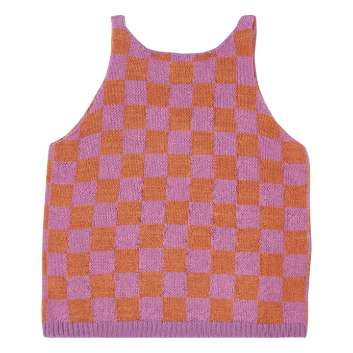 Sleeveless Organic Cotton Cardigan | Pink- Product image n°5