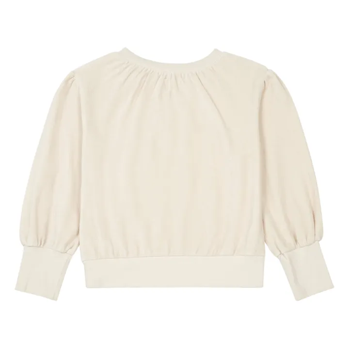 Sweatshirt Velours Bio-Baumwolle | Weiß- Produktbild Nr. 5
