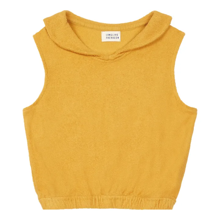 Camiseta sin asas Cuello Barco algodón orgánico | Naranja- Imagen del producto n°0