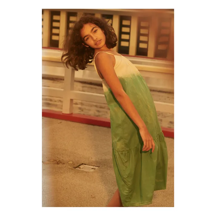 Tie-dye Organic Cotton Dress  | Green- Product image n°1