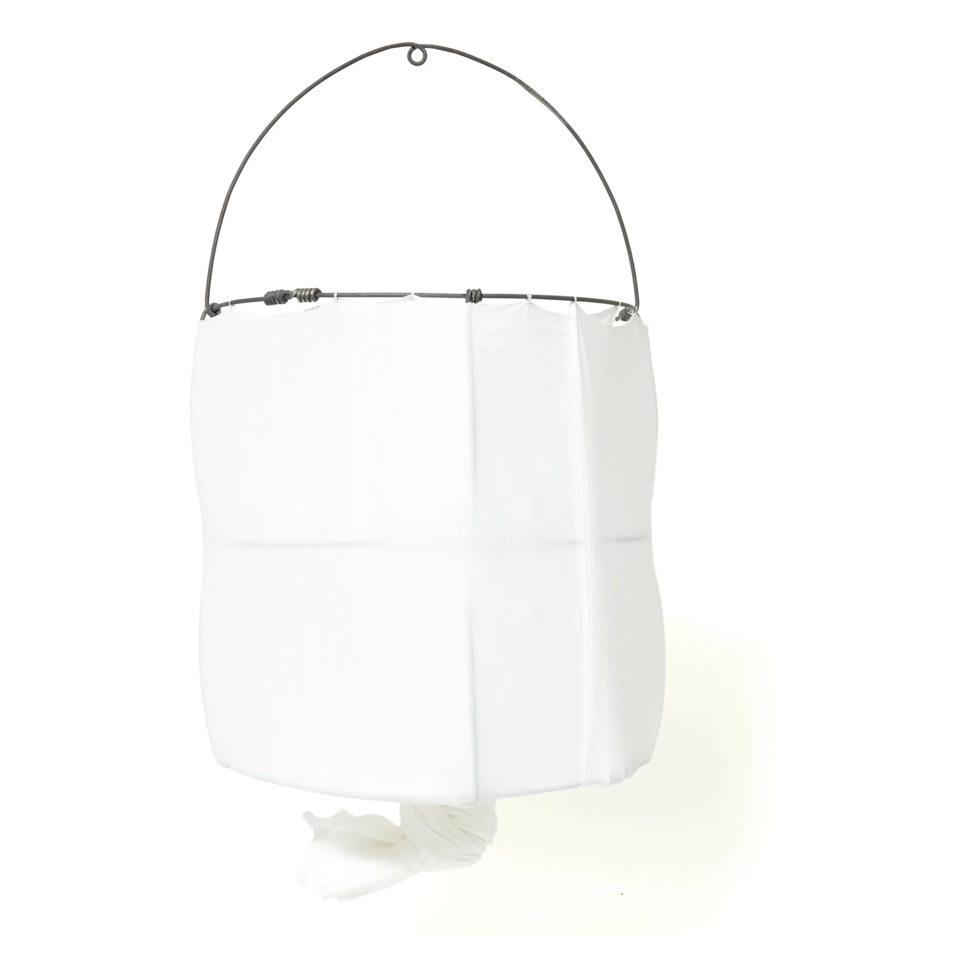 Lampe Koushi en métal et coton | Blanc- Image produit n°0