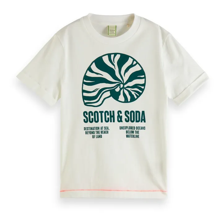 T-Shirt Coquillage in cotone bio | Bianco- Immagine del prodotto n°0