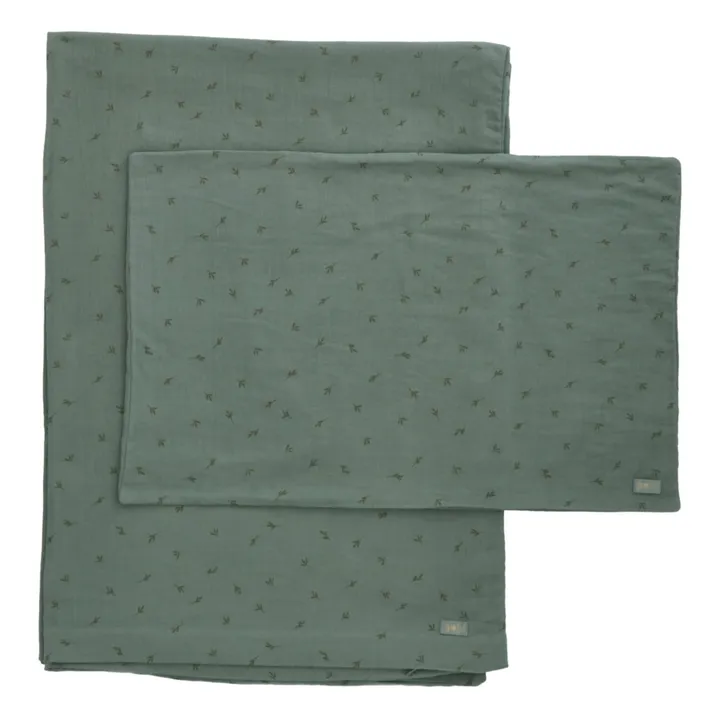 Bettbezug aus Bio-Baumwolle | Graugrün- Produktbild Nr. 0