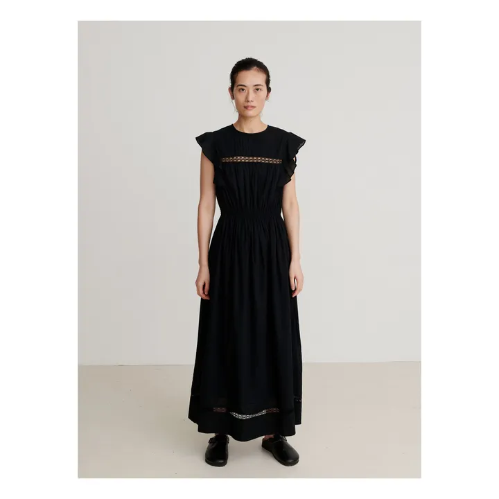 Kleid aus Bio-Baumwolle | Schwarz- Produktbild Nr. 1