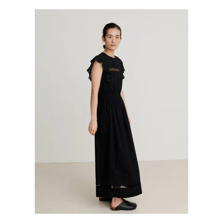 Kleid aus Bio-Baumwolle | Schwarz- Produktbild Nr. 2