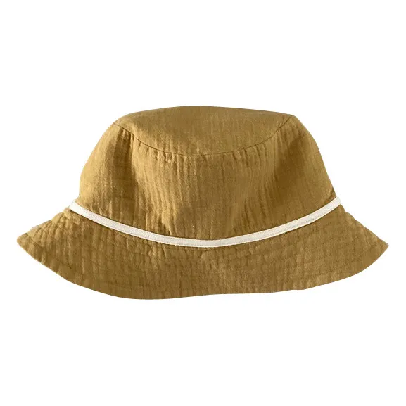 Cappello in cotone bio Bucket | Ocra- Immagine del prodotto n°0