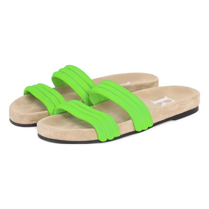 Gum Leather Sandals  | Fluorescent green- Product image n°0
