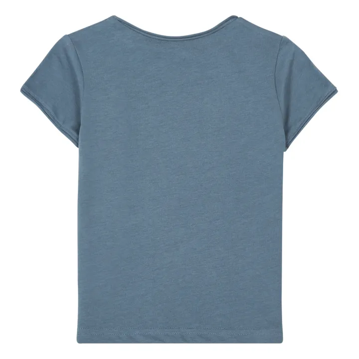 T-Shirt Lyn Coton Bio | Bleu gris- Image produit n°4