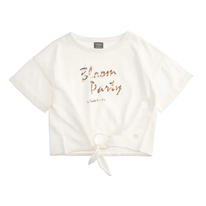 Camiseta algodón orgánico Bloom Party | Crudo- Imagen del producto n°0