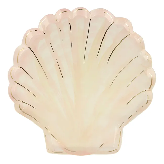 Shell Paper Plates - Set of 8
