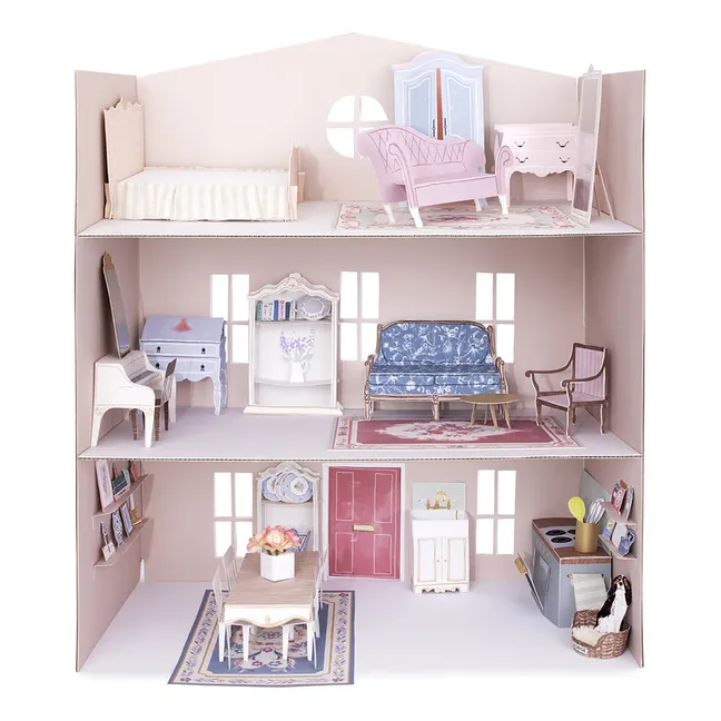 Maison de mini poupées en carton