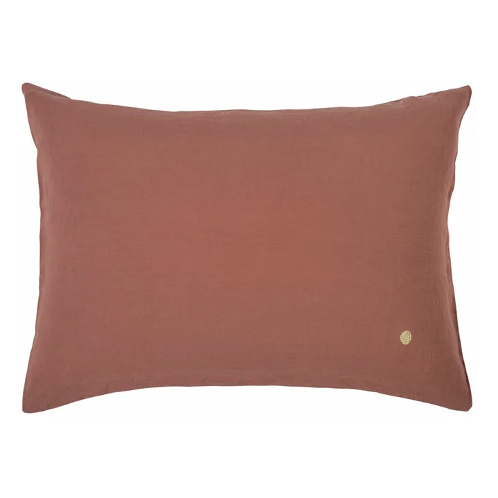 Hemp Mona Pillow Cover | Rhubarb colour- Product image n°0