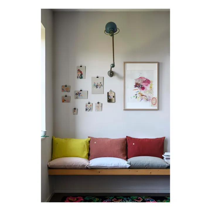 Hemp Mona Pillow Cover | Rhubarb colour- Product image n°1