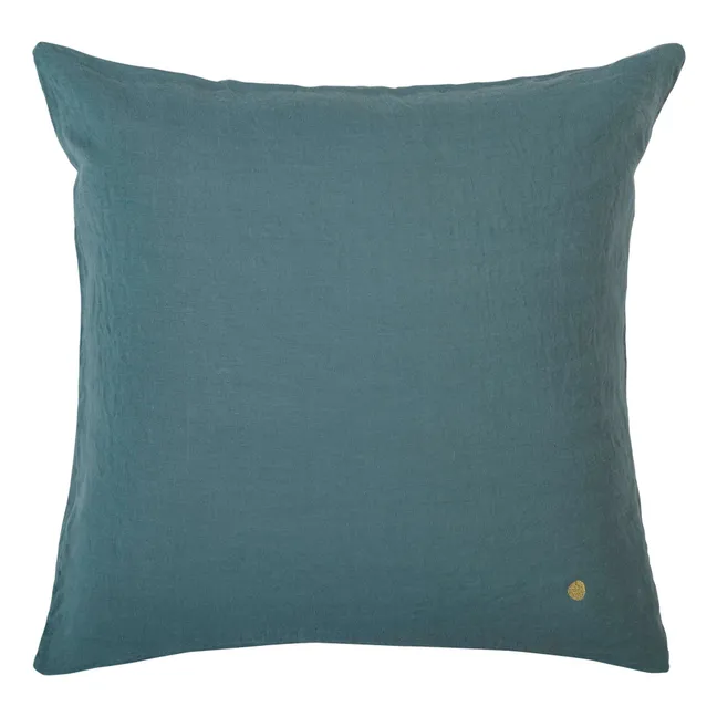Hemp Mona Pillow Cover | Grey blue