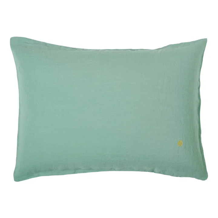 Hemp Mona Pillow Cover | Celadon- Product image n°0