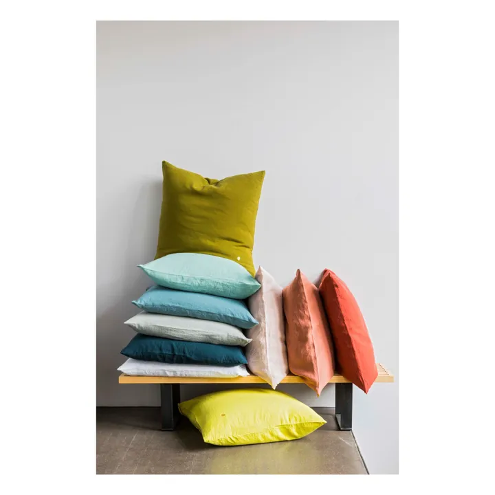 Hemp Mona Pillow Cover | Celadon- Product image n°4