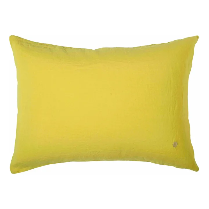 Funda de almohada Mona de Cáñamo | Amarillo- Imagen del producto n°0
