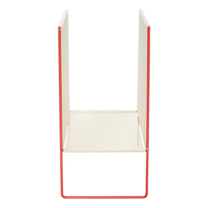 Hübsch - Rope and Metal Magazine Rack - Red | Smallable
