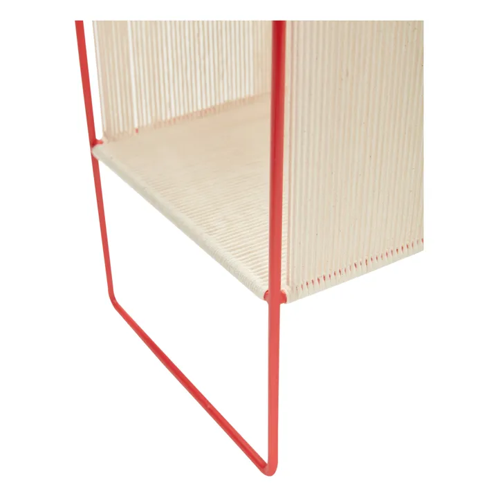 Hübsch - Rope and Metal Magazine Rack - Red | Smallable