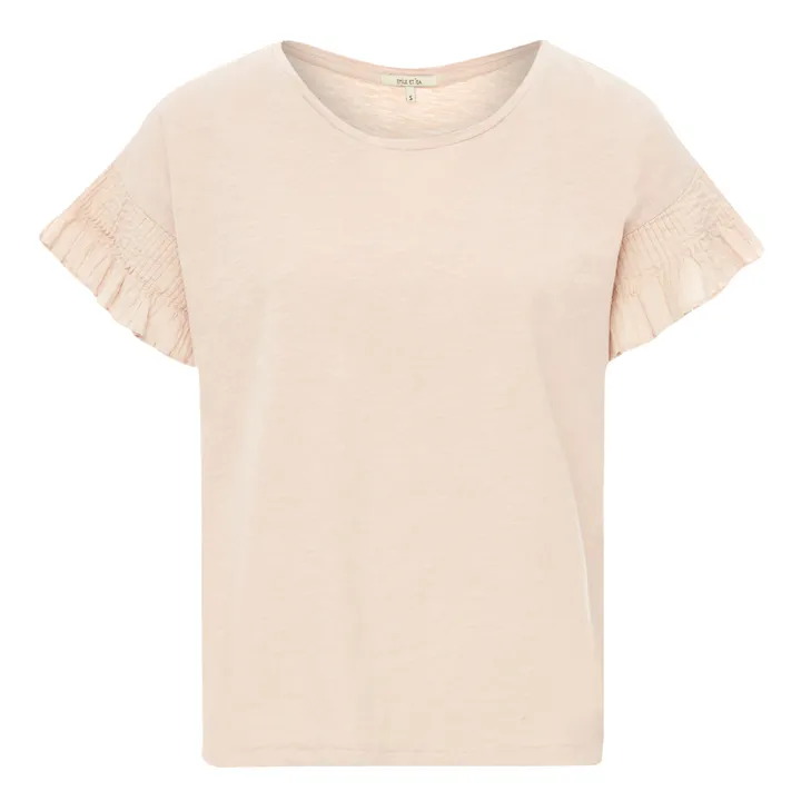 T-Shirt Flammé Coton Bio - Collection Femme  | Vieux Rose- Image produit n°0
