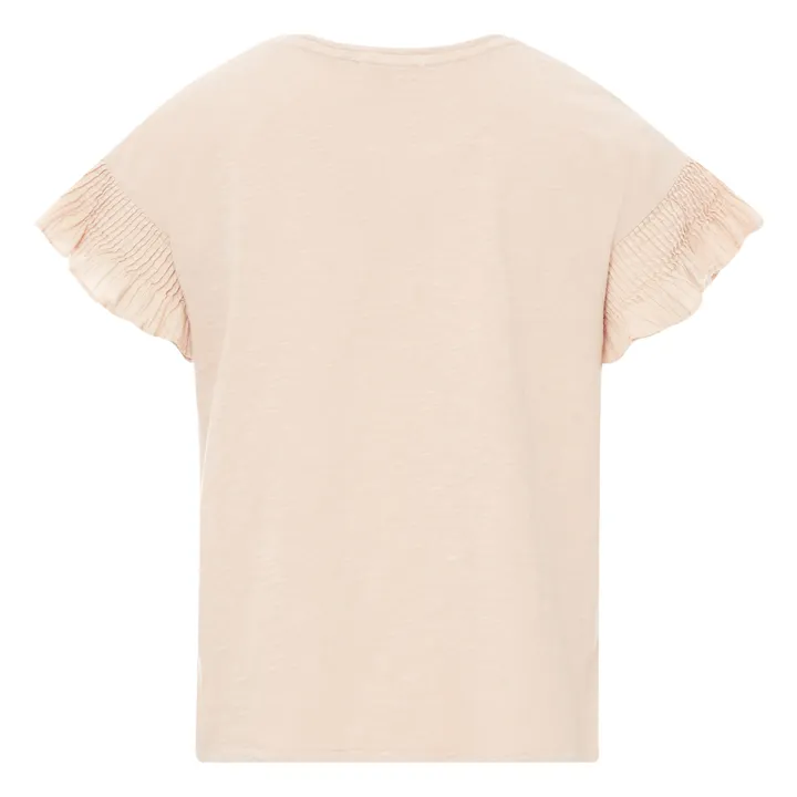 T-Shirt Flammé Coton Bio - Collection Femme  | Vieux Rose- Image produit n°2