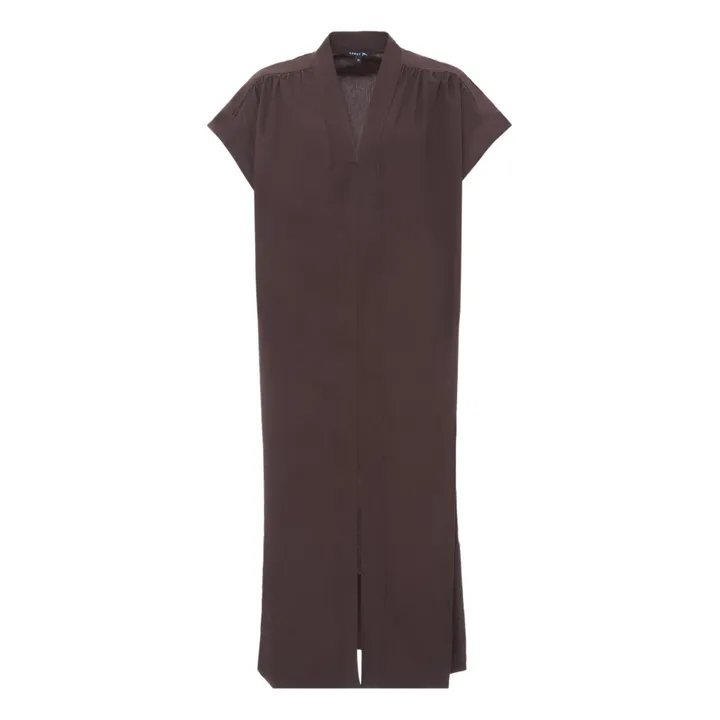 Martinique Popelin Dress  | Aubergine- Product image n°0