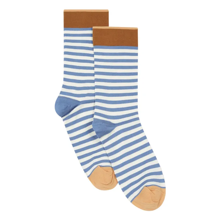 Striped Socks  | Light blue- Product image n°0