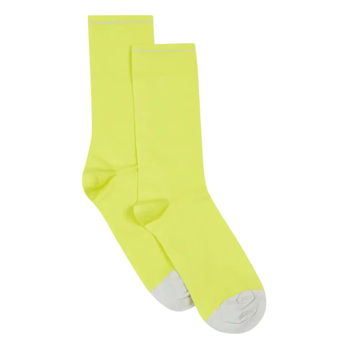 Calcetines lisos | Amarillo chillón- Imagen del producto n°0