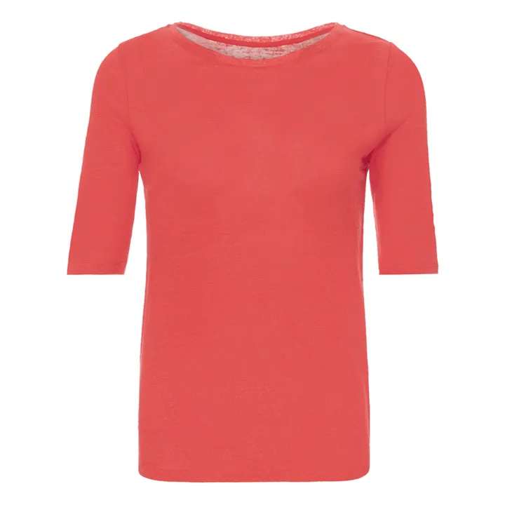 T-Shirt Seas aus Leinen - Damenkollektion  | Rot- Produktbild Nr. 0