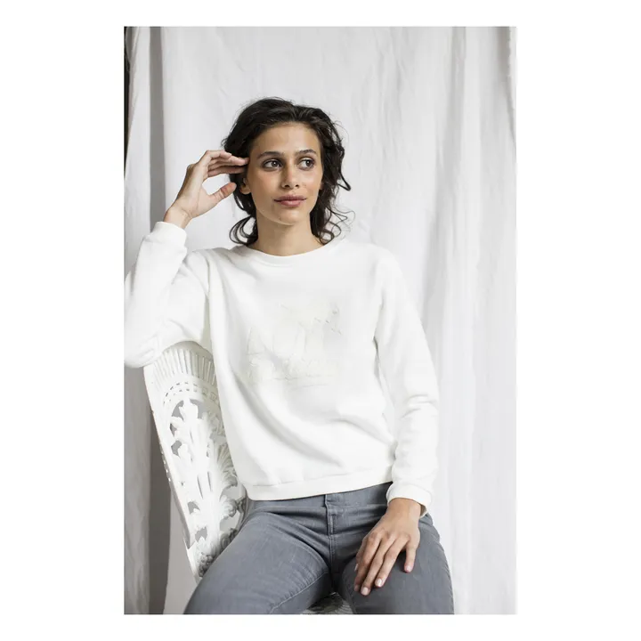 Suéter Mensaje -Colección Mujer  | Crudo- Imagen del producto n°1