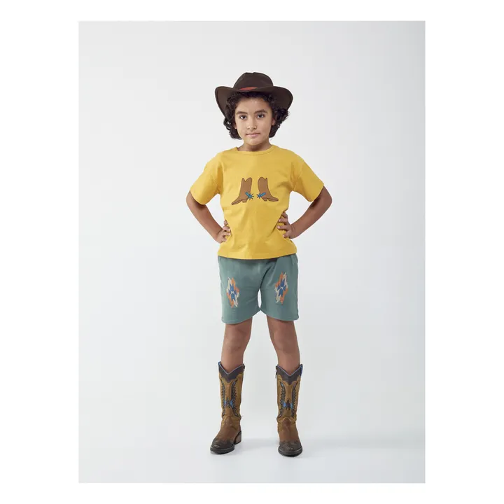 T-Shirt Bottes de Cowboy | Jaune- Image produit n°1