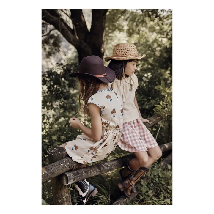 Falda Vichy con botones | Rosa- Imagen del producto n°2