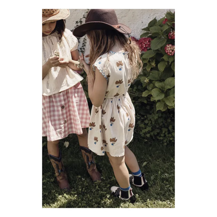 Falda Vichy con botones | Rosa- Imagen del producto n°3