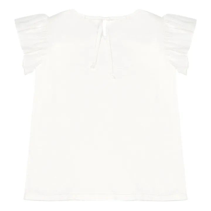 T-Shirt Manches Volants | Blanc- Image produit n°1