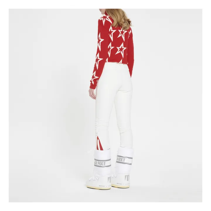 Pantalone da sci Chevron Flare | Bianco- Immagine del prodotto n°4