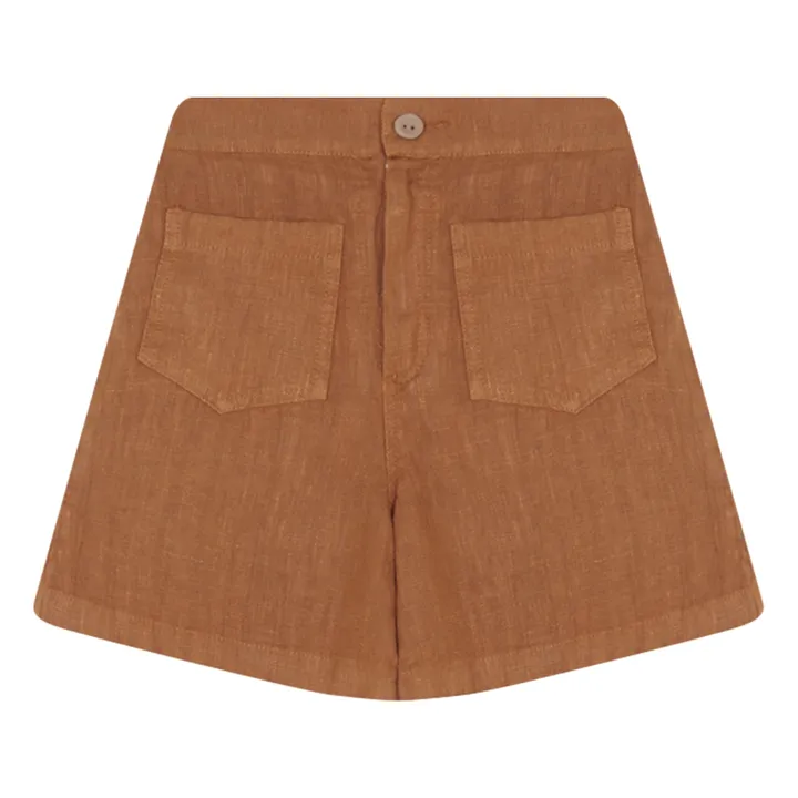 Emma Linen Shorts  | Rust- Product image n°0