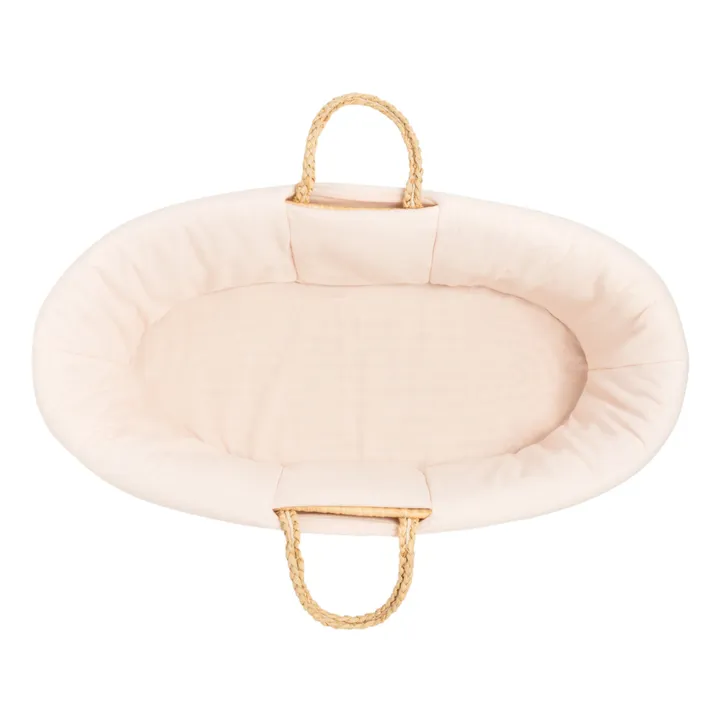 Organic Cotton Padded Sheet for Moses Basket | Pink- Product image n°6